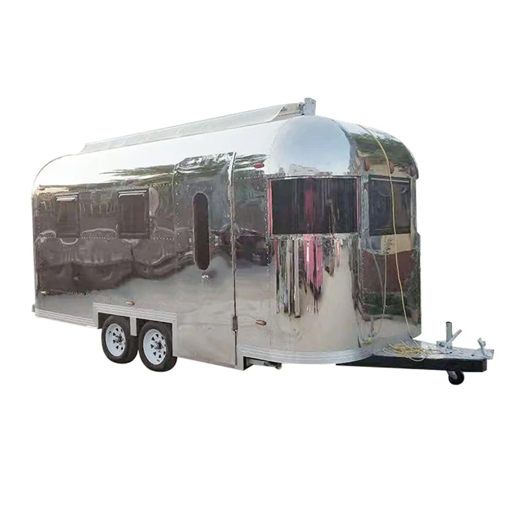  Прицеп для пищевых продуктов Airstream грузовик из нержавеющей стали тележка закусок гамбургеров кофе