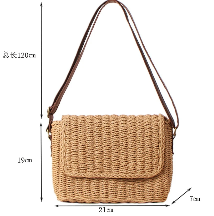 2024 Straw Clutch Purse For Women Woven Rattan Bag Crossbody Wallet Handbags Shoulder Tote Bags for Summer