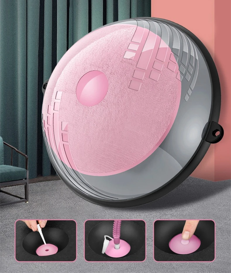 Wholesale Fitness Balance Half massage Gym Ball with Tension Band Bosuing Ball