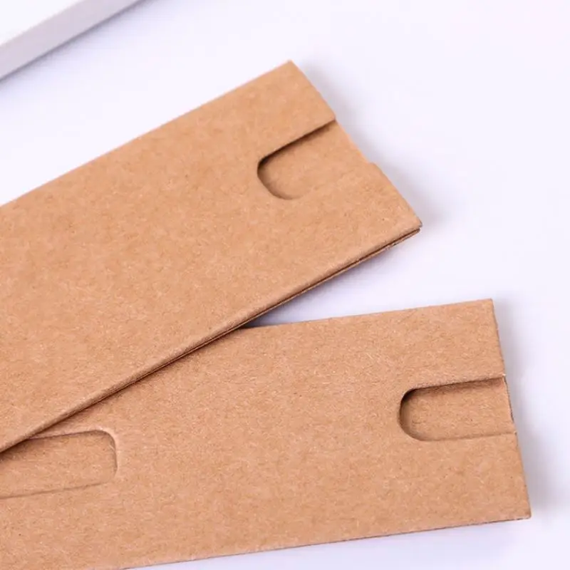 School Stationery Pencil Bag Custom Brown Kraft Paper Pencil Bag Craft Paper Pen Pouch Washable Kraft Paper Pencil Pen Bag