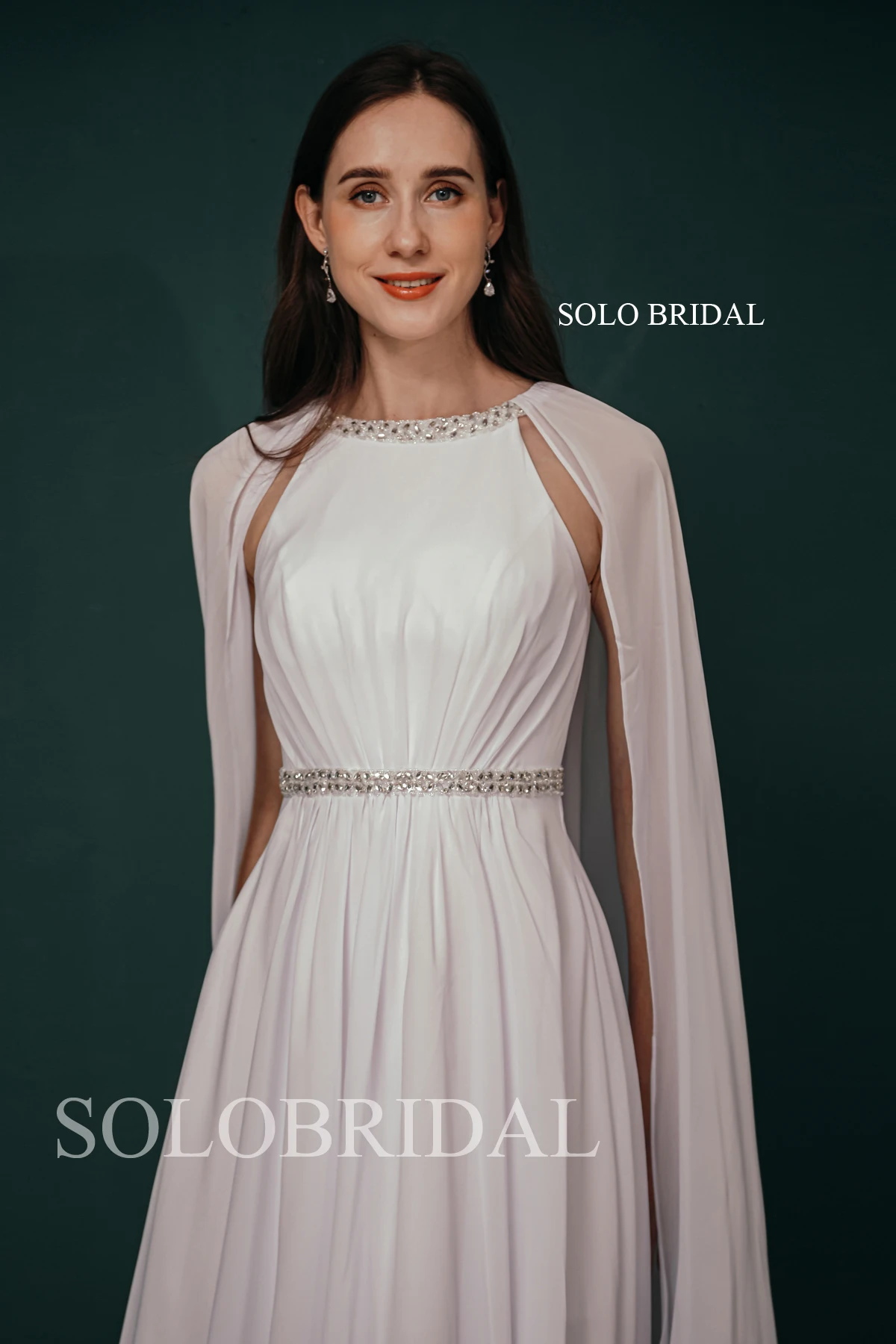 Wholesale custom Made White Tea Length Wrap Mother of Bride Party Dresses Evening Reception for Wedding