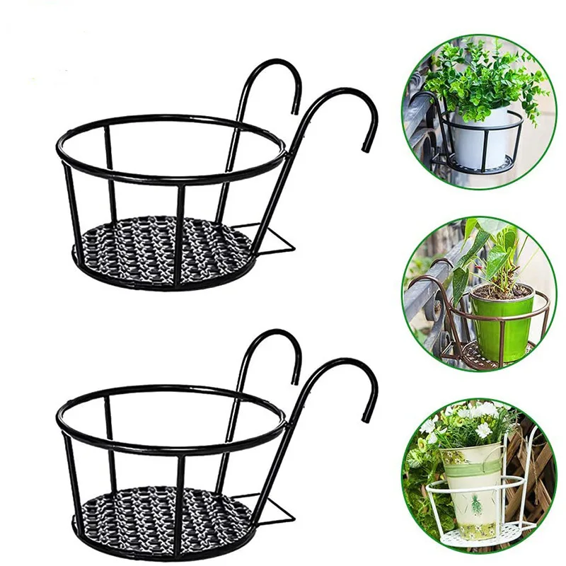 Versatile Lightweight Metal Plants Stand Plant Shelf Rack for Indoor Balcony Flower Stand Hanging Type Green Hanging Orchid