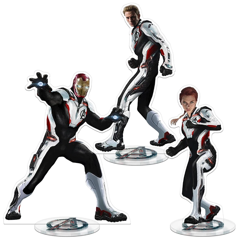 20CM Super heroes captain Marvels  iron spider Ant Black Widow man Movie spin-offs Acrylic Stand figures derivatives collections