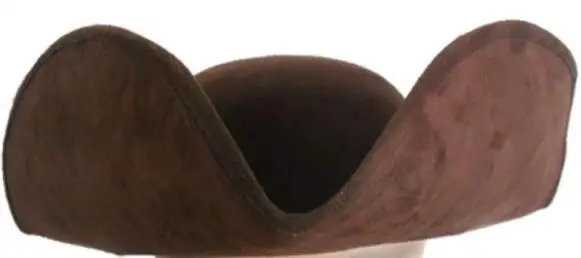 Leather Tricorn Hat Brown Pirate Hat Suede Tricorne Colonial Hat