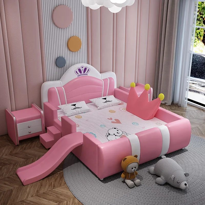 Hot Selling Factory Price Princess Children Bed 1.2M Kids Bedroom Furniture Set for Girls from China
