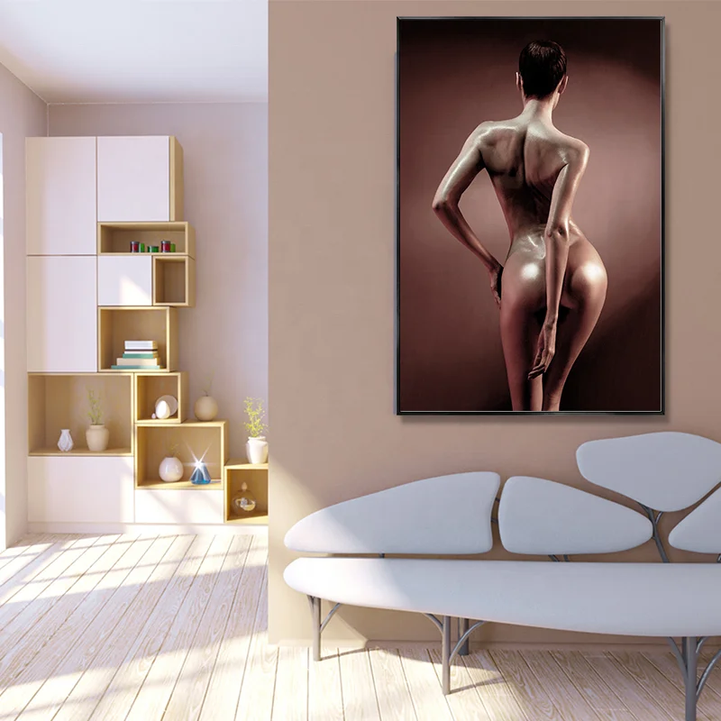 Customize Large Decorative Canvas Print Wall Art Sexy Woman Nude Print on Canvas Framed Canvas Cuadros