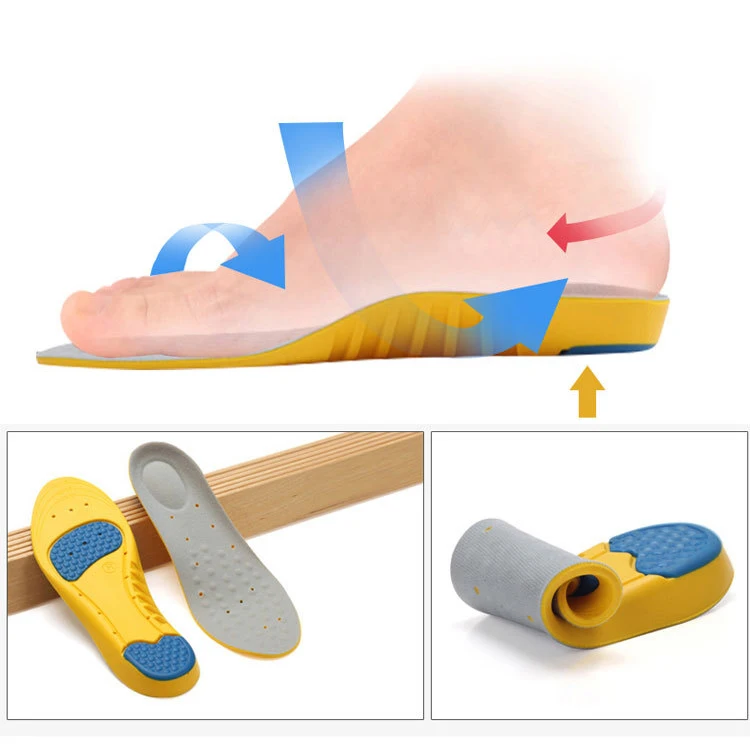 3/4 Heel Spur Orthotic Inserts Arch Support Anti Fatigue Shoe Insoles Pu Blue Functional Orthopedic Inserts Ce Sgs Bsci Reach
