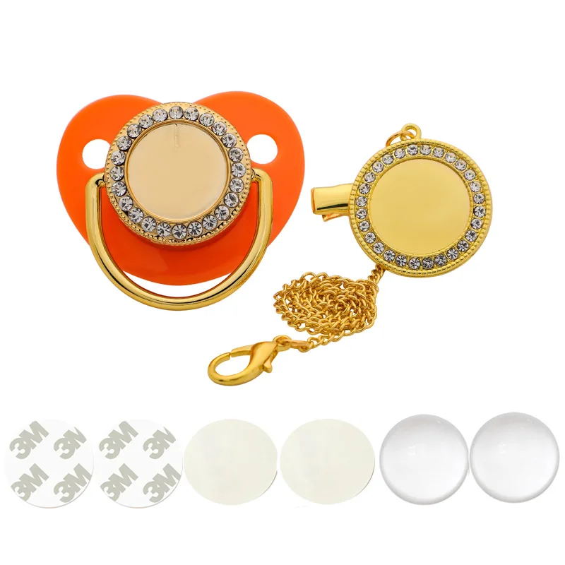 Customized Holder Leash Metal Chain Teething Toy Pacifier Clips For Baby Boys Girls