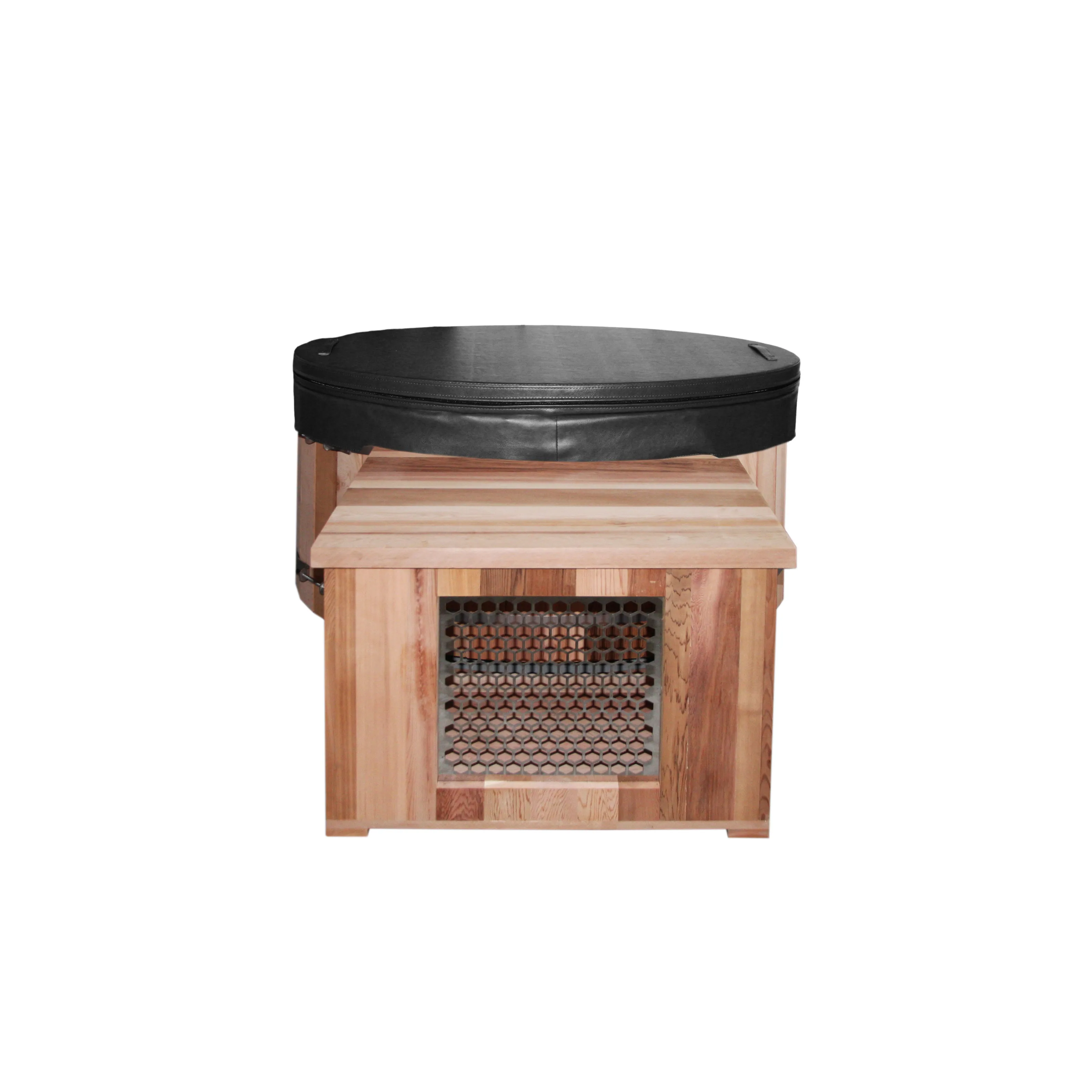 BEST Seller Portable Wood Cold Plunge Tub with #304 SS Liner for Water Chiller for Cold Plunge Pools with Chiller included UV