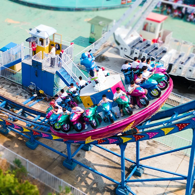 Theme park thrill rides outdoor games flying ufo electric flying UFO trailer mounted machine with turntable