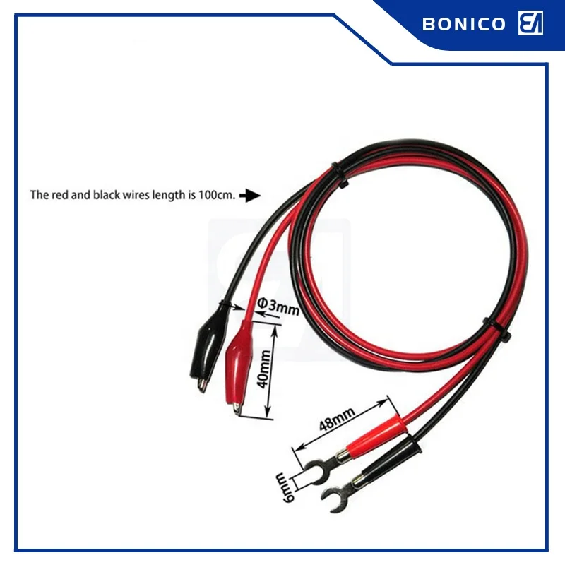 6MM Terminal With 40MM Crocodile Clip Safety Test Electrical Lead Wire Cable
