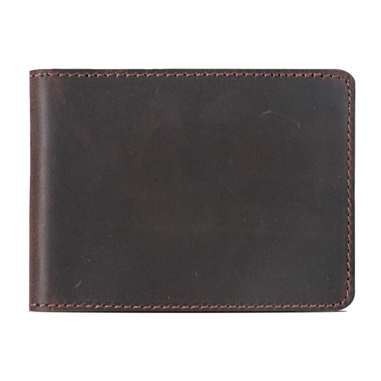 Wholesale High Quality  Crazy Horse Premium Leather Wallet Cash Holder Purse