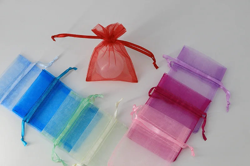 Wedding Gift Organza Bag Jewelry Packaging Organza Pouches Christmas Drawstring Gift Bag
