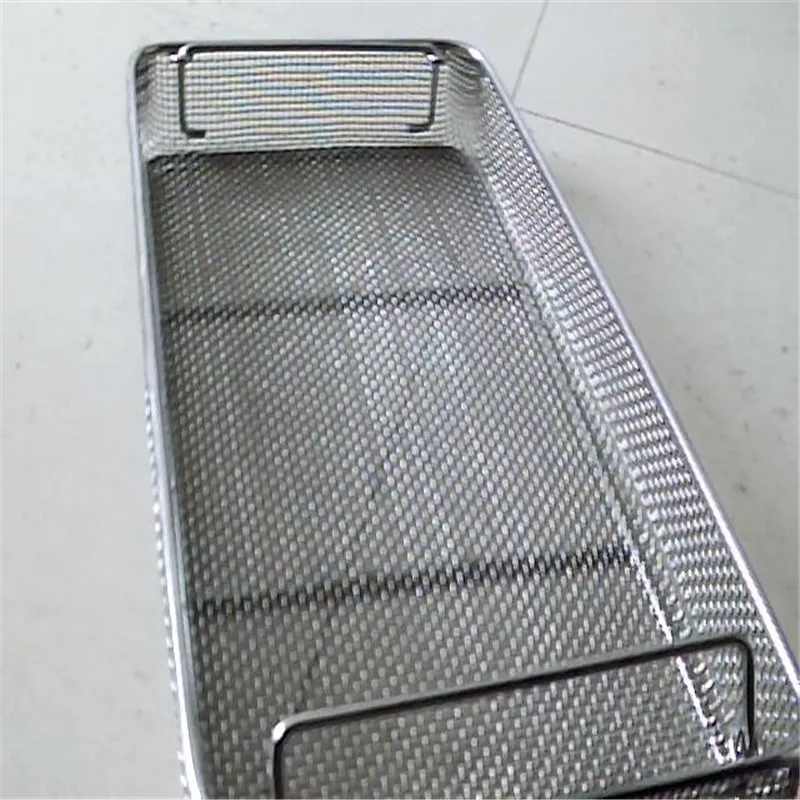stainless steel wire mesh storage baskets Disinfection Basket for Medical Use/Production of stainless steel disinfection basket