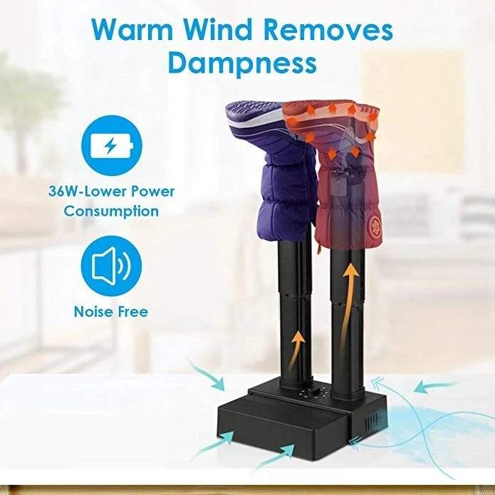 
SD-120T 3H Timer Thermal Shoe Boot Dryer with stretchable tubes 