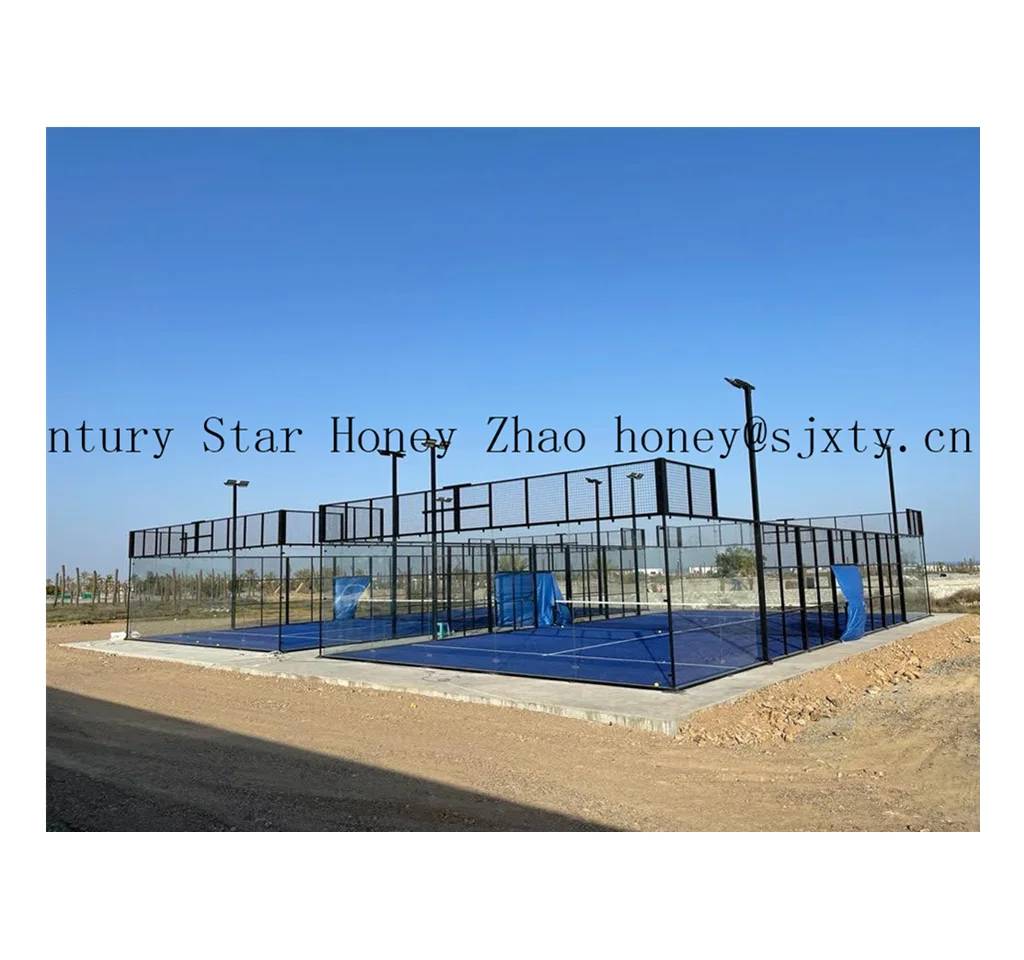 2024 Manufacturer and Wholesale Tempered Glass Panoramic Indoor Outdoor Padel Tennis Court