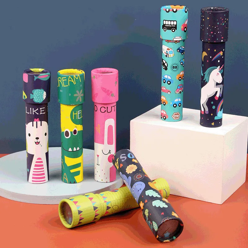 2022 Новое поступление игрушек Мини Деревянный калейдоскоп очки diy оптовая продажа других научных образовательных