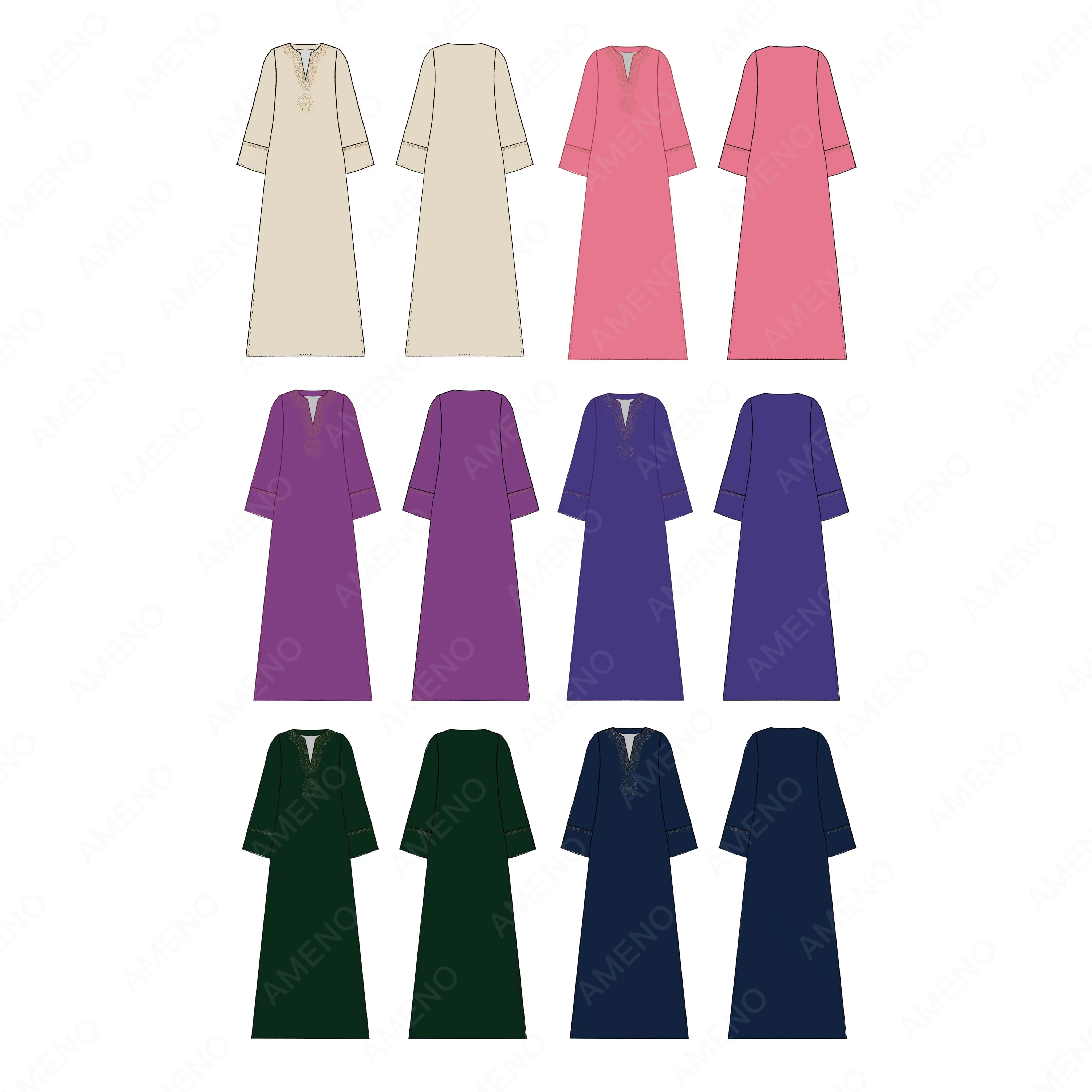Dubai Arab Middle East islamic Clothes Women Muslim Dress High Quality Abaya Muslim Long Dresses