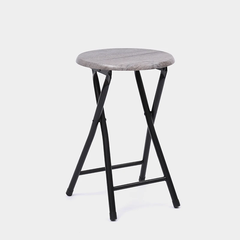 Free samples Portable outdoor Modernstool height folding counter stools blow plastic folding chair with metal leg bar stool