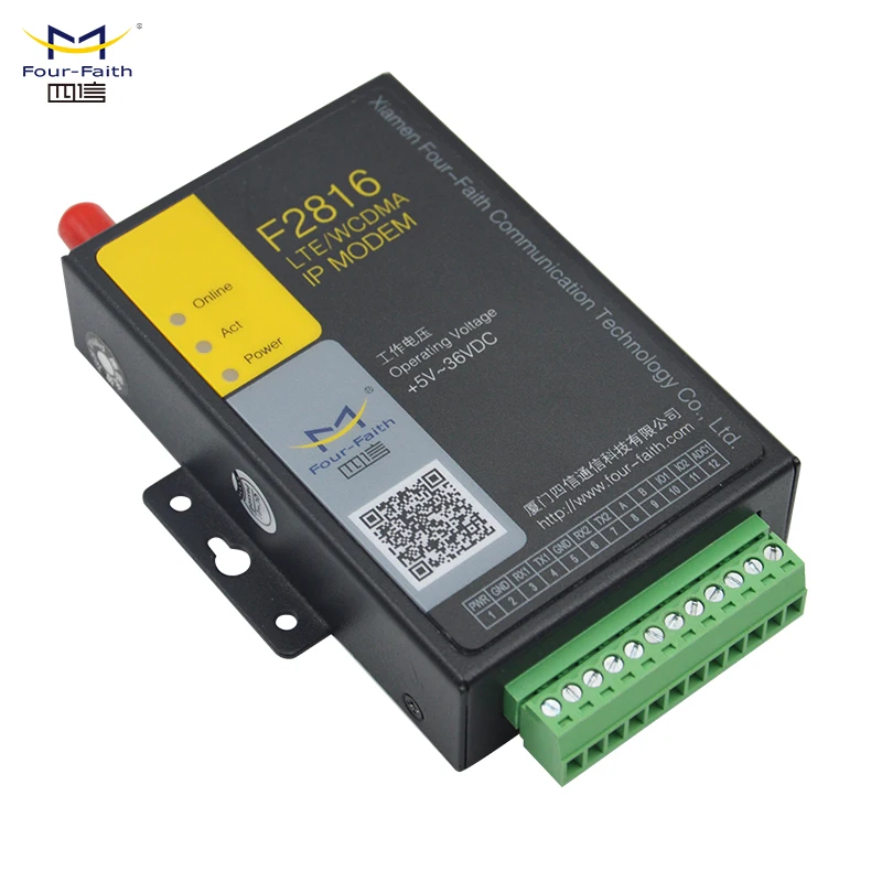 F2A16 4G Modem with CAT 1 module support rs232 rs485 and digital IO Modbus RTU MQTT for monitoringdata logger and meters