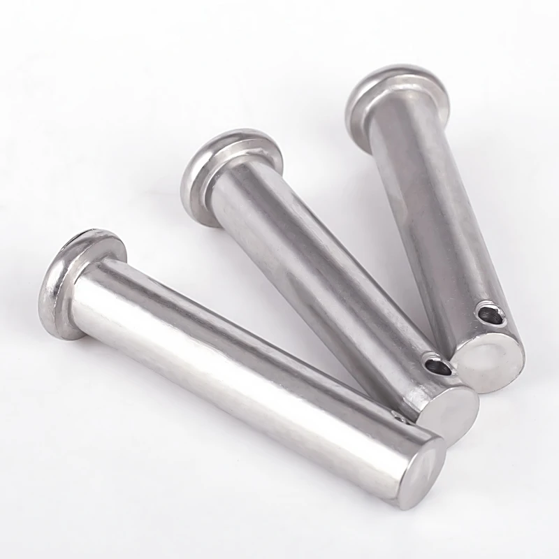 100Pcs Wholesale A2 Clevis Pin With Flat Head Stainless Steel 304 Grooved Clevis Pins With Head