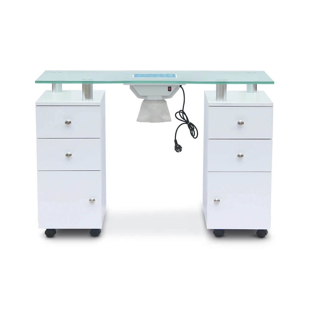 High quality wholesale manicure table/durable white color marble manicure table nail desk