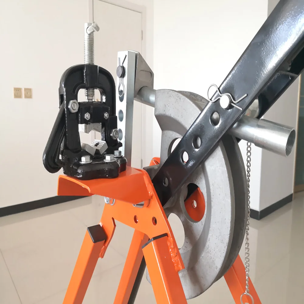 Ручной оцинкованный стальной трубопровод, трубогиб с тиском для гибки трубопровода