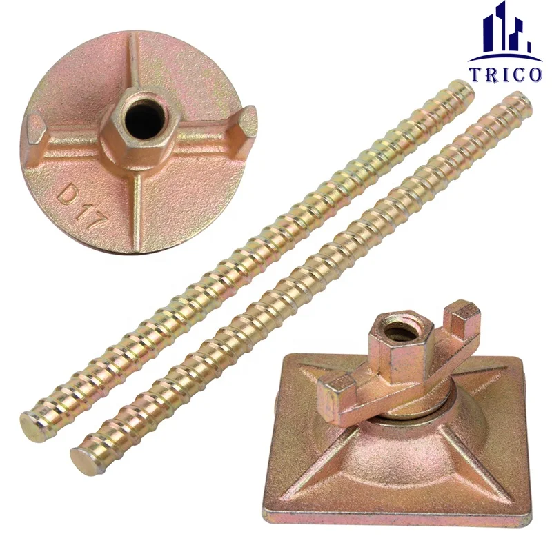 Wall Concrete Formwork Accessories Casted Iron Wing Nut 12mm 17mm Tie Nut  Water Stop D15 Formwork Tie Rod