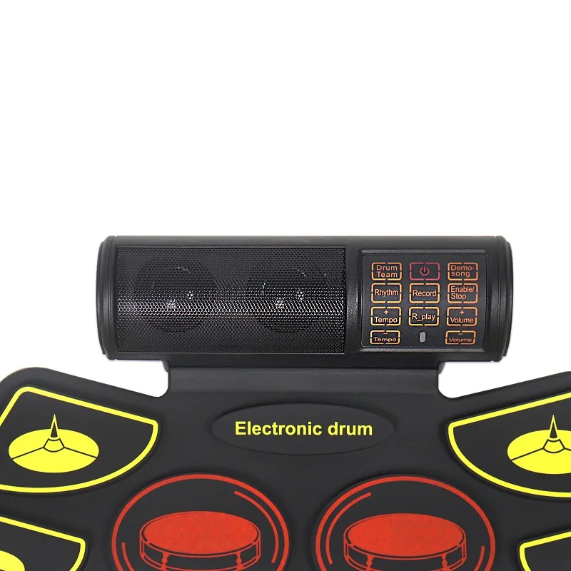 Electric Drum Set Roll Up Potable Drum Kit MIDI Practice Drum Pad With Dual Built-in Speaker