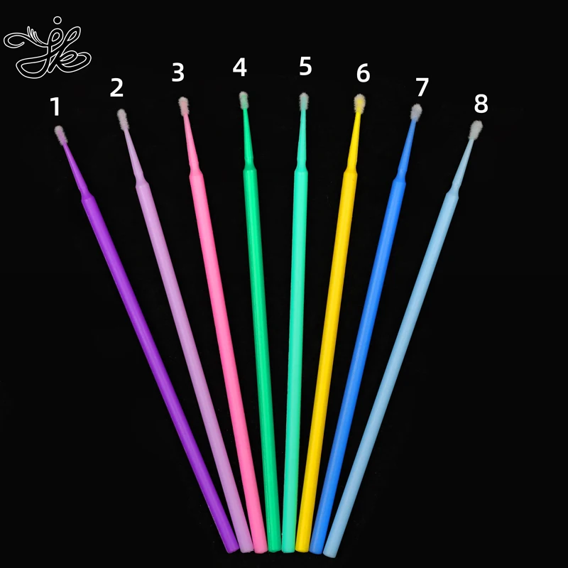 
Disposable cotton swab extensions dental micro brush micro applicator for eyelash extension long tip microfiber brush 
