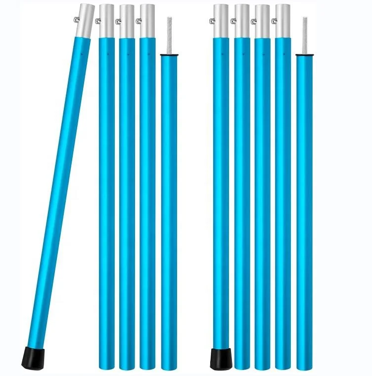 Aluminium Tent Pipes Tube 16 mm Camping Poles Extrusion Aluminum Folding Pole for Sale