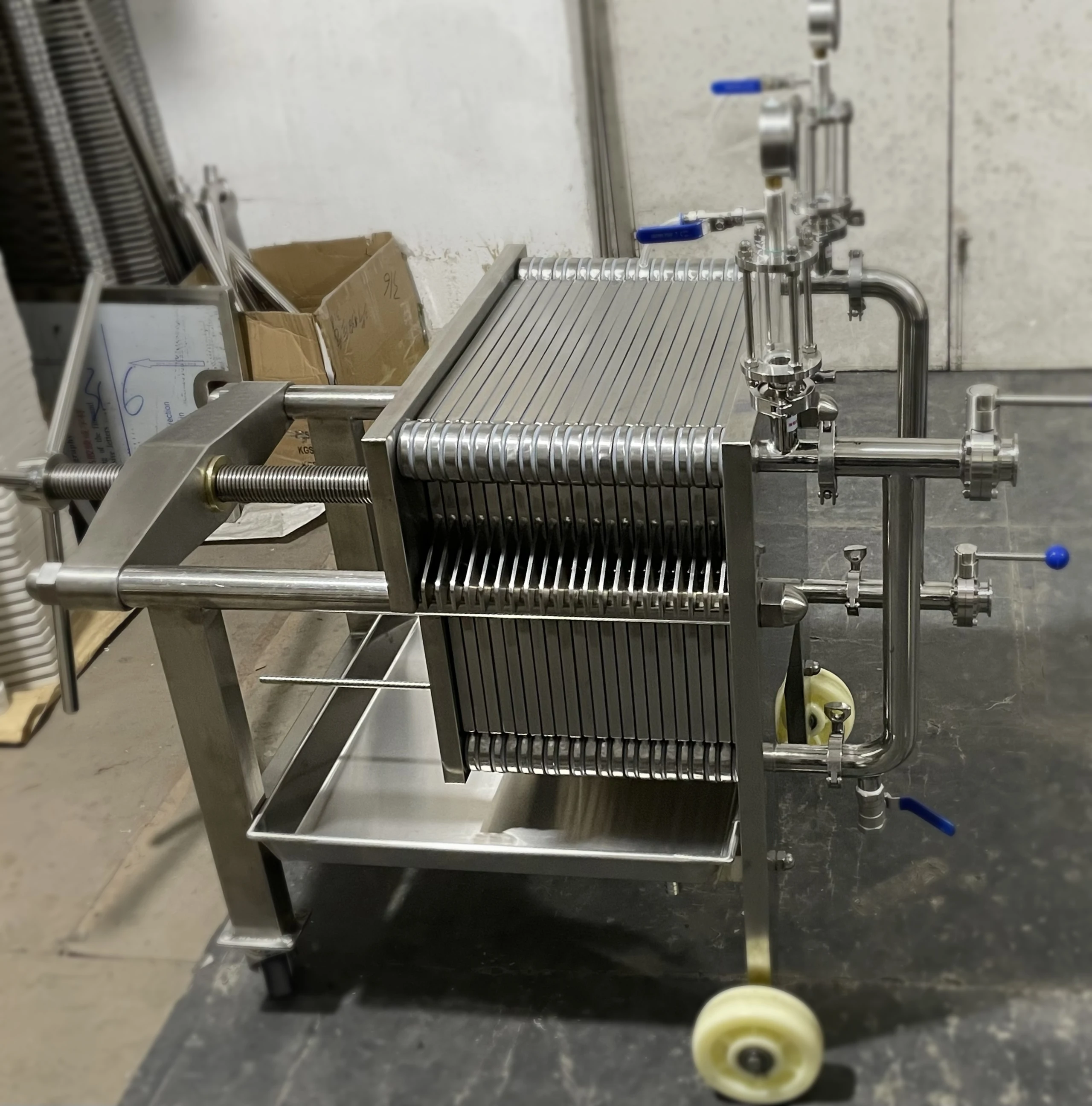 Plate and frame syrup filter press Pilot scale plate and frame filter press