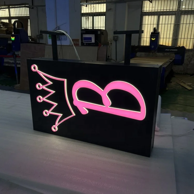 Custom Light Box Sign Store Wall Hanging Double Sided Led Signs Outdoor Blade Signage Led Light Box For Business Sign