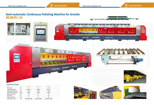 Hualong Customized Stone Machines Automatic Marble and Granite Grinding Machine Cutting Angle Grinder  With 21 Heads HLJMX Siemens