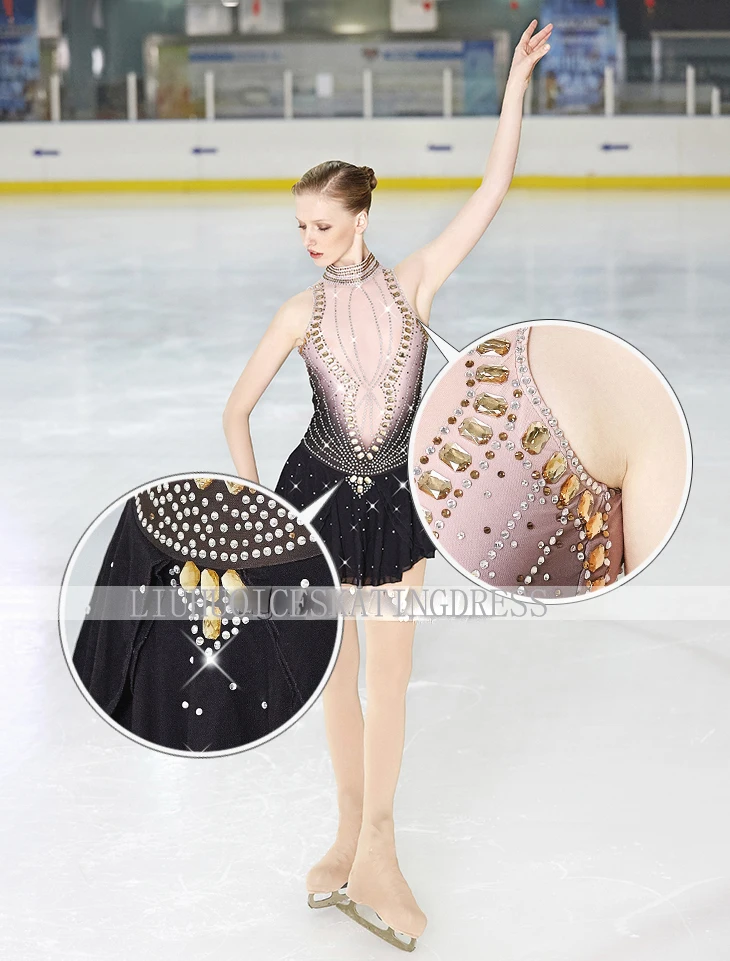 LIUHUO figure skating dress figure practise sexy Skating skirts Wear