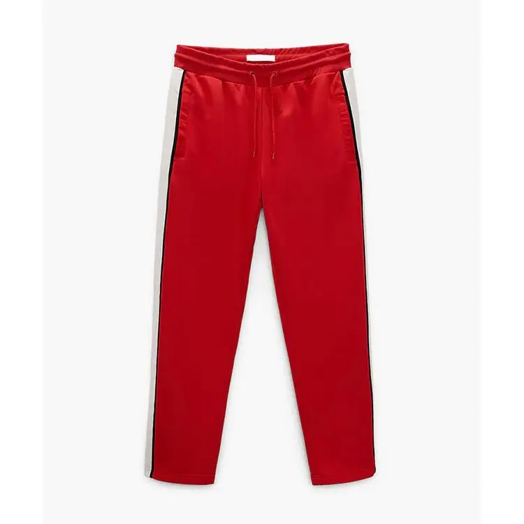 best sale custom logo cotton high quality elasticated unisex zipper fly hooded tracksuit sportswear jogger stripe men sweatsuit