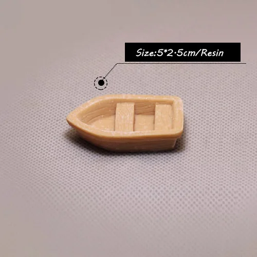 Artificial Resin Boat Model Mini Garden Miniature DIY Micro River & Sea Landscape Ornament Shooting Props