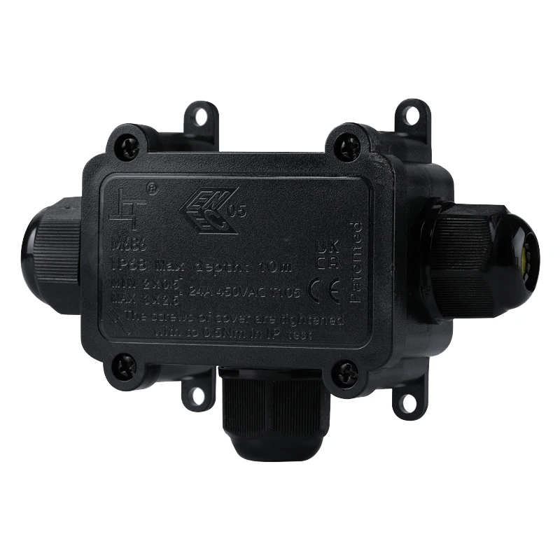 Greenway 1 in 2 out custom plastic IP68 waterproof enclosure junction box product