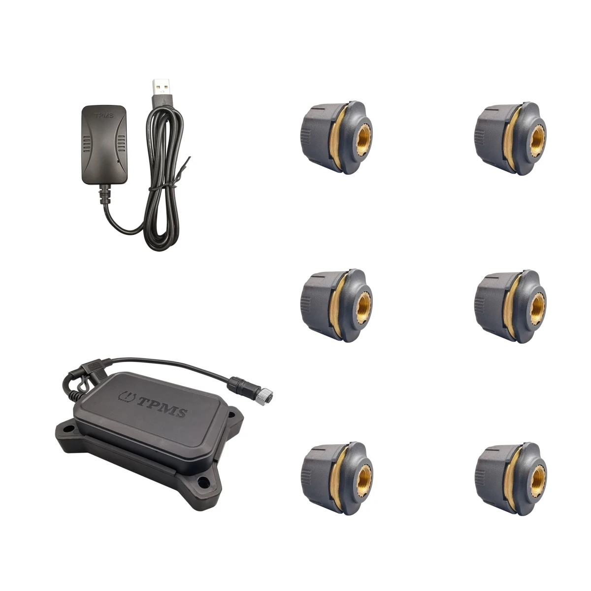 USB Truck TPMS с ретранслятором Android автомобильный экран в режиме реального времени внешний датчик 8V1 размер резьбы