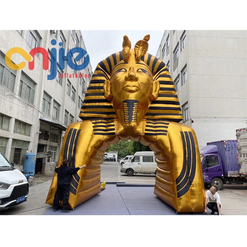 Высококачественная надувная Рекламная модель-надувной Золотой Сфинкс Tutankhamun