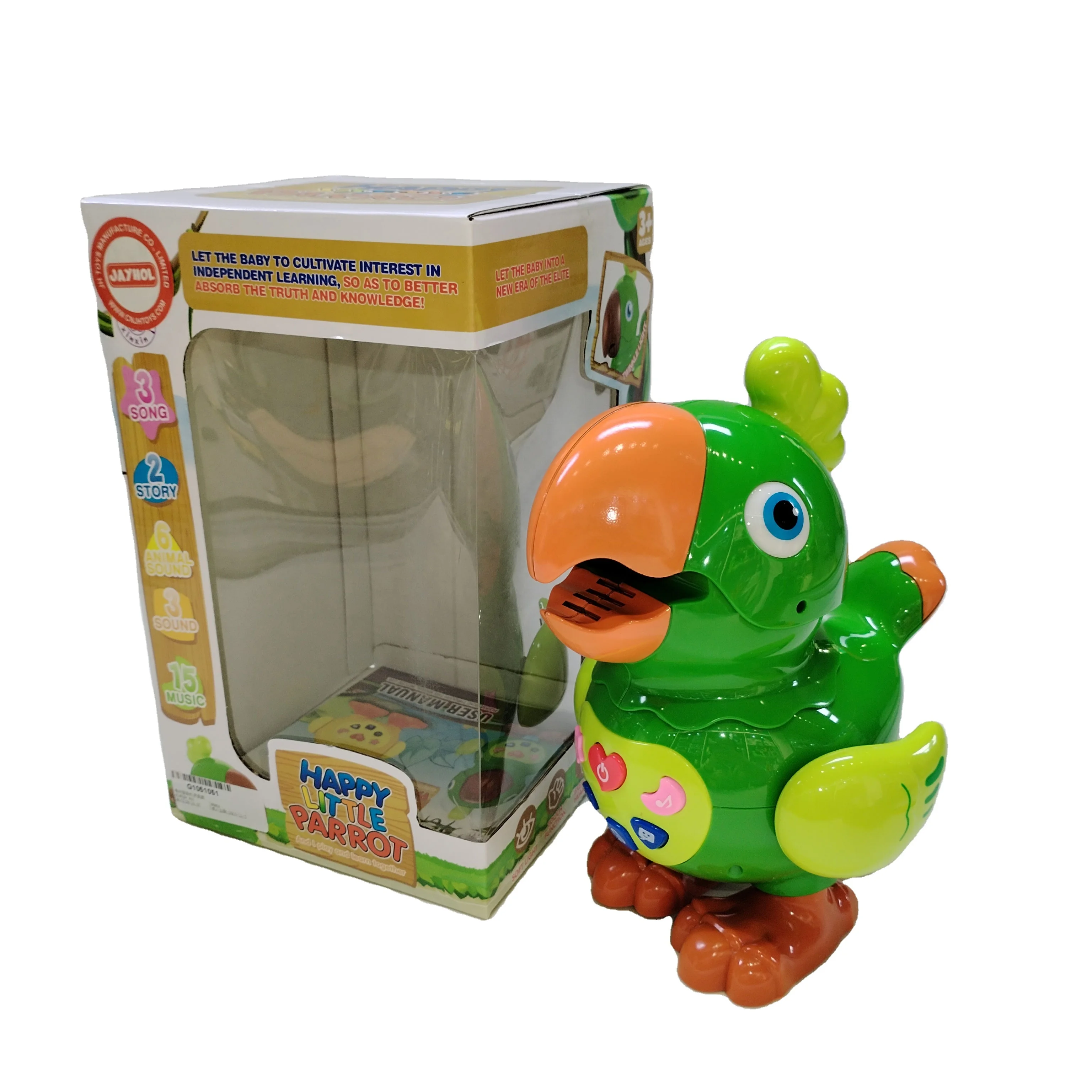 Trends 2024 Kid Toy New Arrival Intelligent Parrot Storytelling Machine B/O Talking Bird For Kid Smart Robot Top Seller