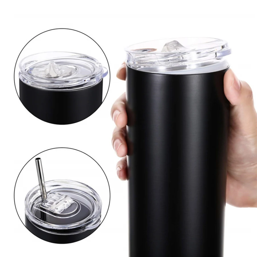 Classic 20 oz 30 oz Scratch-resistant Stainless Steel Vacuum Insulated Tumbler Cup Straw Travel Coffee Water Bottle Mug