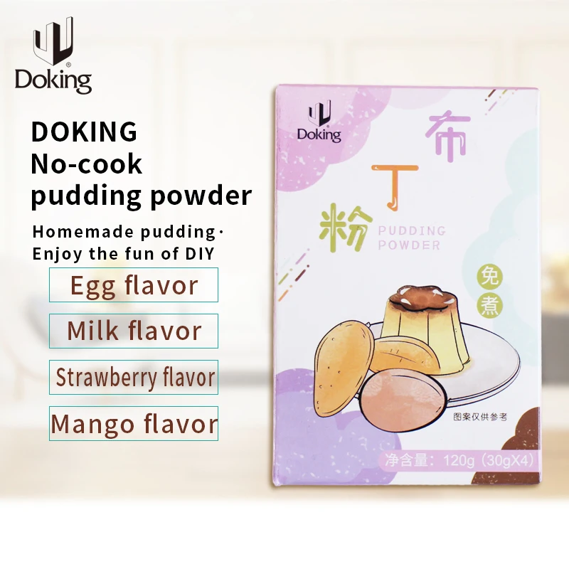 Doking  small bags packaging uncooked pudding powder gift set  packaging  fruit flavors