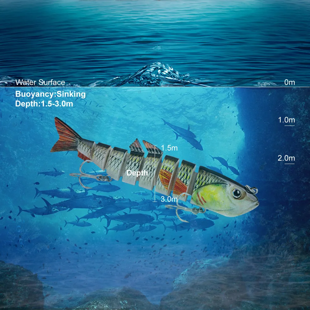 New 3+7 Multi Jointed 130mm 22g Hibiki Harmony Masters Select Shad Section Lure Seuelo De Pesca Sin Pintar Jerk Vatalion