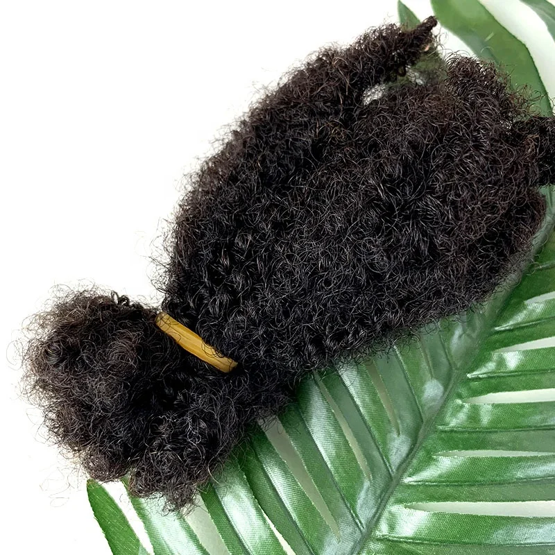 Hot Selling Natural Color 100% Virgin Human Hair Extensions 4C Afro Kinky Curly Human Hair Bulk