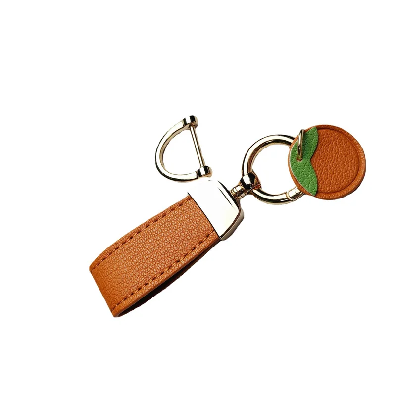 New Style Fashion PU Leather Keychain Cute Italian Leather Keychain For Women Bag Pendant