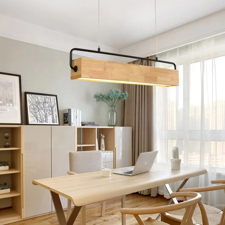 Guangdong промышленный 20 Вт 24 Вт наружный Многофункциональный прикроватный офисный дизайнерский светодиодный Современный деревянный подвесной светильник в скандинавском стиле