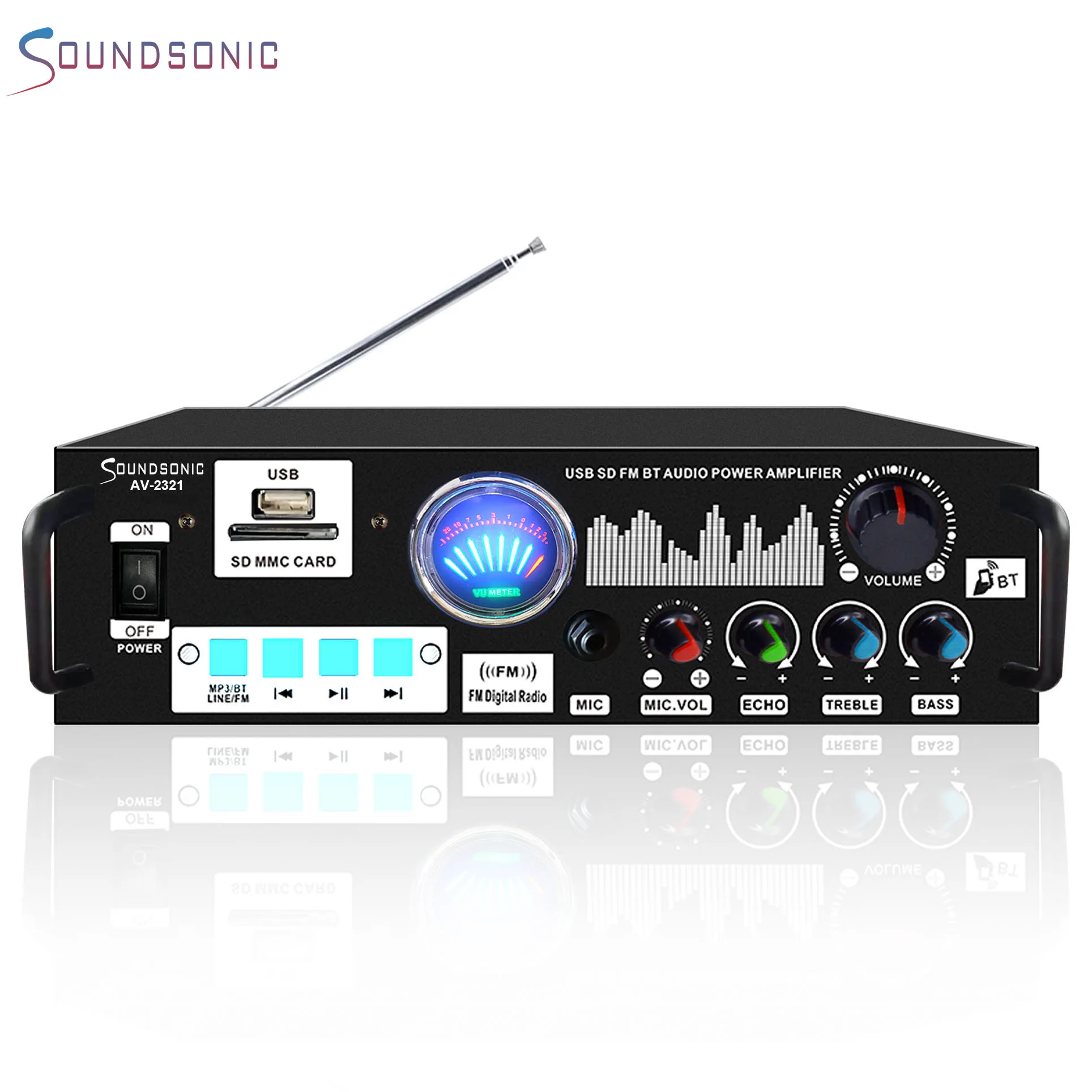 Mixer Amplifier Amp W/usb/echo For Electric Guitar Home Audio