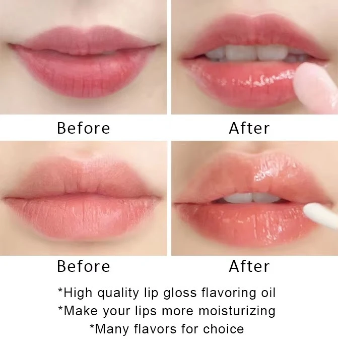 Fruit Flavor Lip Plumper Oil Long Lasting Moisturizing Lip oil Private Label Nude OEM Bling Rhinestone Lip Gloss Vendor