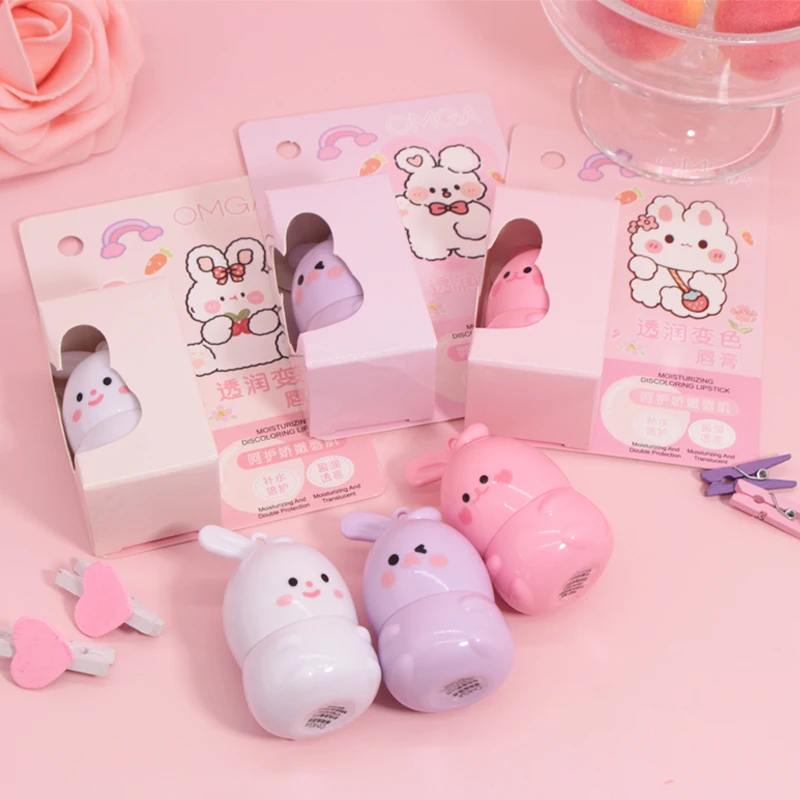 Custom Logo Hot Selling Organic Cute Lip Care Waterproof Long Lasting High Pigment Moisturizing Color Changing Plumper Lip Balm